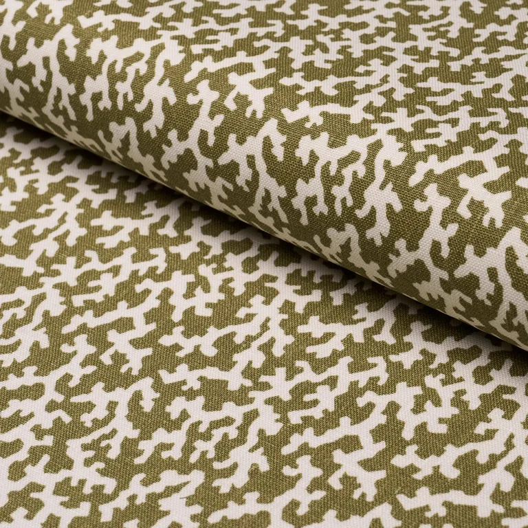 Schumacher 176129 Folly Olive fabric swatch