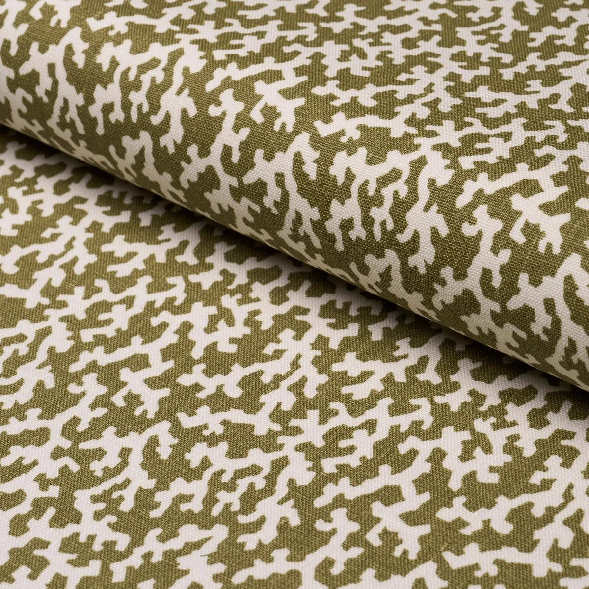 Schumacher 176129 Folly Olive fabric swatch