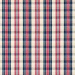Schumacher 84720 Fonda Hand Woven Plaid Rouge & Navy fabric swatch
