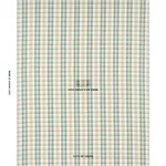 Schumacher 84722 Fonda Hand Woven Plaid Teal & Citron fabric swatch