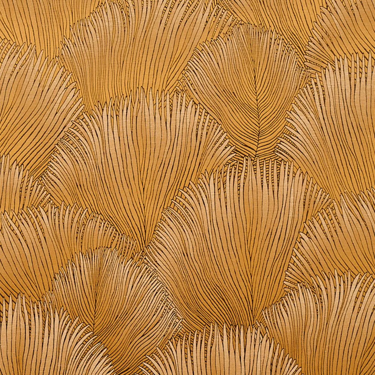 Schumacher 80550 Fondale Gold fabric swatch