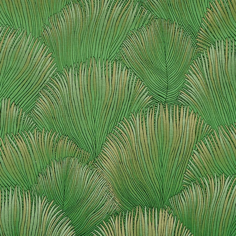 Schumacher 80551 Fondale Green fabric swatch
