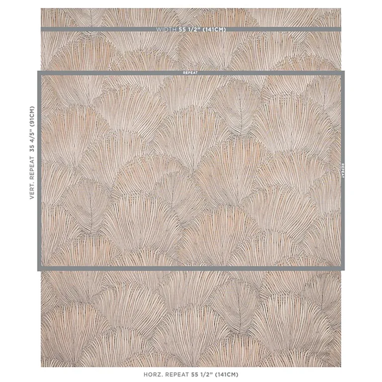 Schumacher 80552 Fondale Ivory fabric swatch