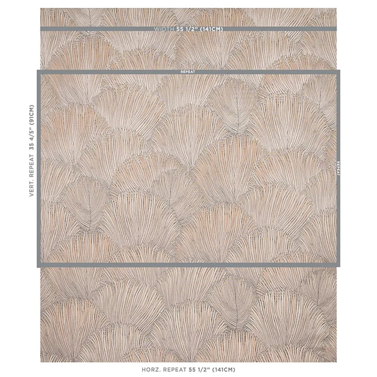 Schumacher 80552 Fondale Ivory fabric swatch