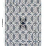 Schumacher 182322 Fontana Hand Print Indigo fabric swatch