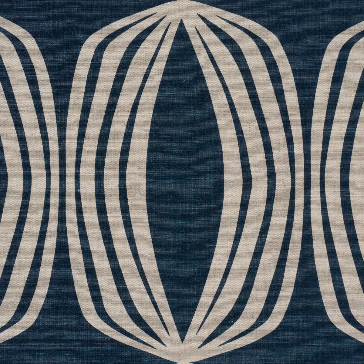 Schumacher 182322 Fontana Hand Print Indigo fabric swatch