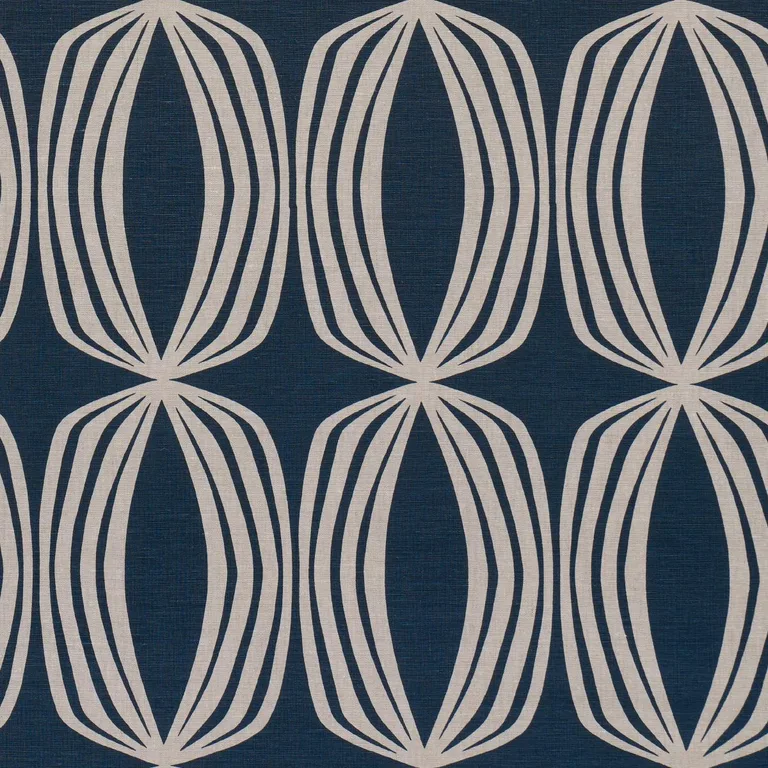 Schumacher 182322 Fontana Hand Print Indigo fabric swatch