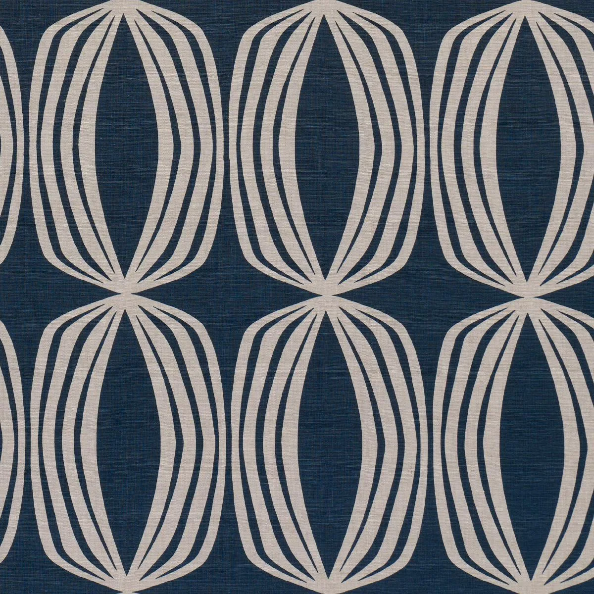 Schumacher 182322 Fontana Hand Print Indigo fabric swatch