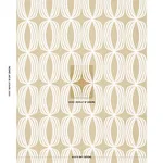 Schumacher 182321 Fontana Hand Print Ochre fabric swatch