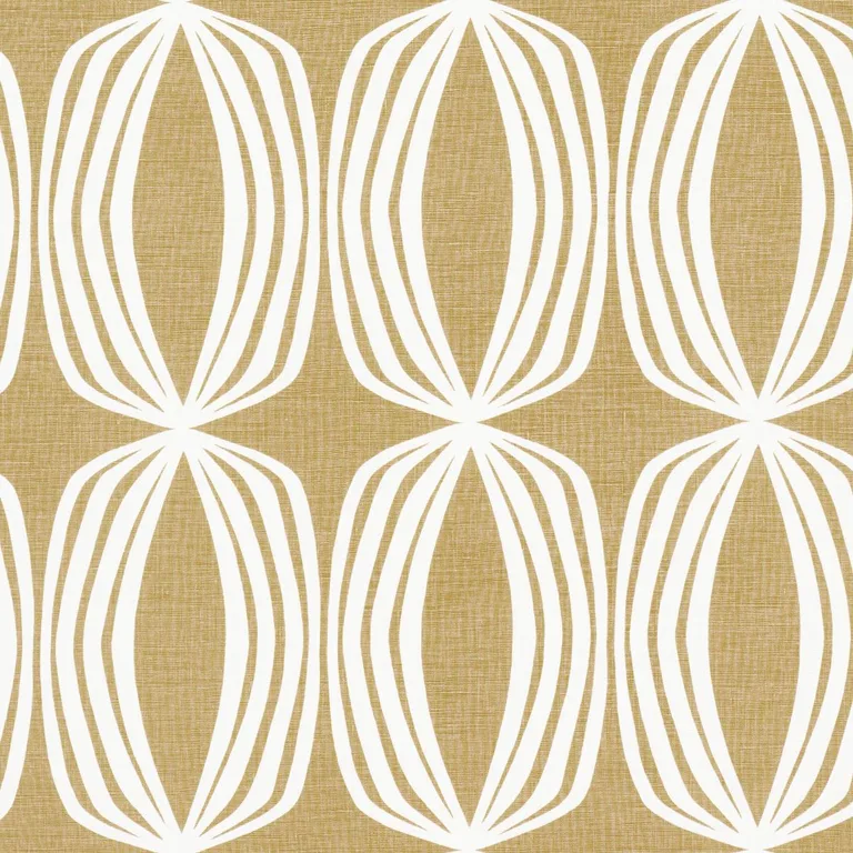 Schumacher 182321 Fontana Hand Print Ochre fabric swatch