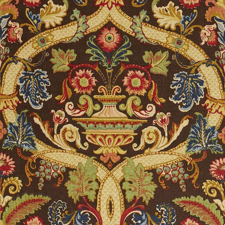 Schumacher 173323 Fontenay Vase Document fabric swatch