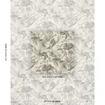 Schumacher 85100 Forest Canopy Black & Ivory fabric swatch