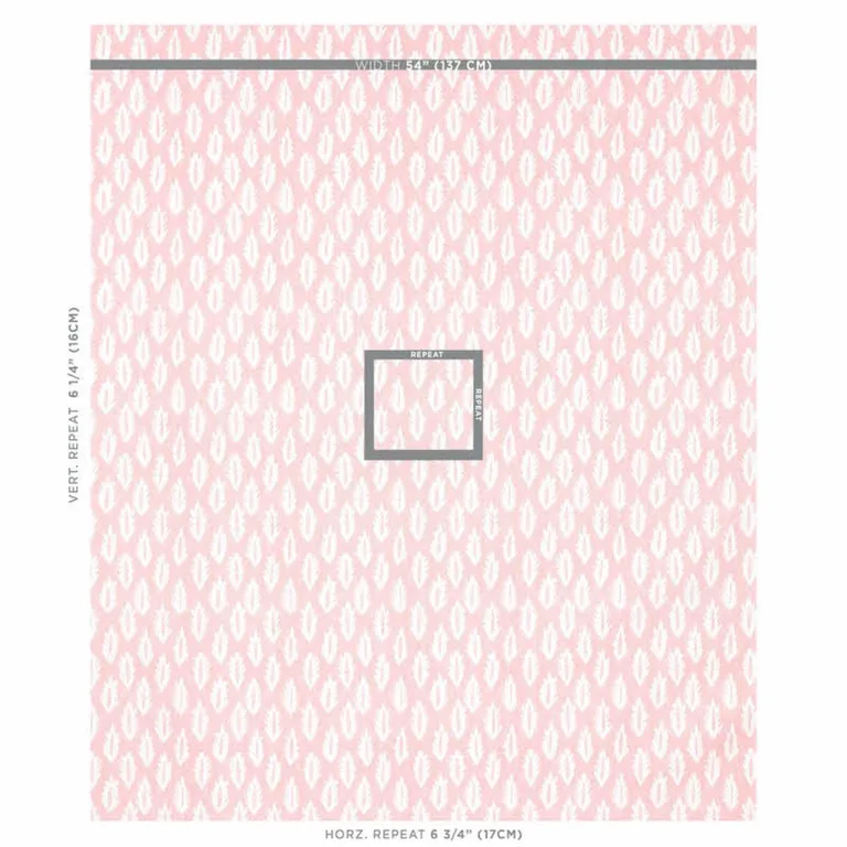 Schumacher 179121 Forest Pink fabric swatch