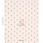 Schumacher 181980 Forget Me Nots Red On Pink fabric swatch
