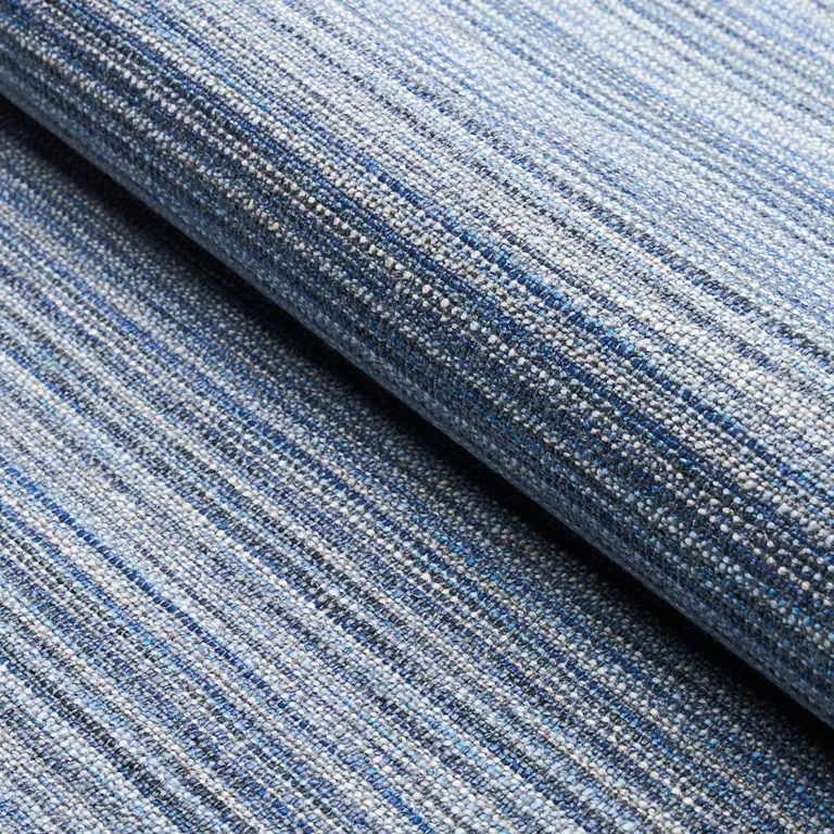 Schumacher 74439 Formentera Performance Indigo fabric swatch
