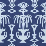 Schumacher 181501 Fountain Grass Blues fabric swatch