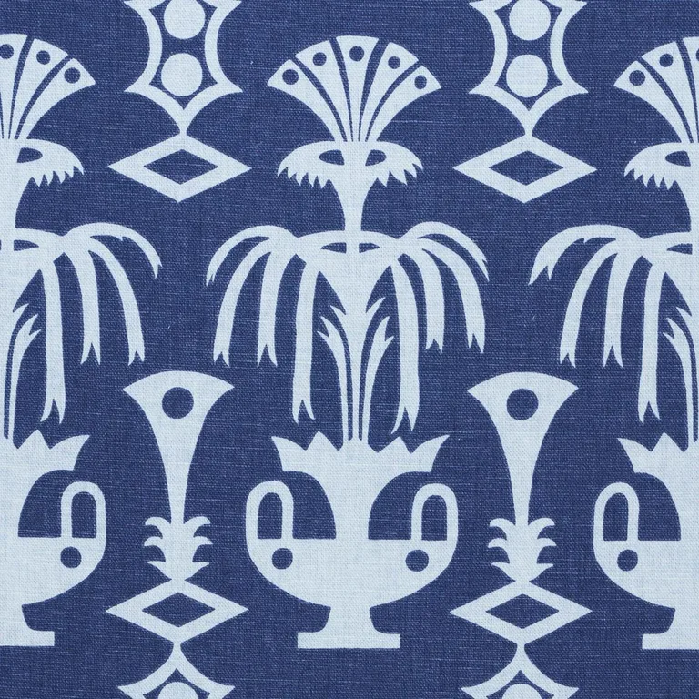 Schumacher 181501 Fountain Grass Blues fabric swatch