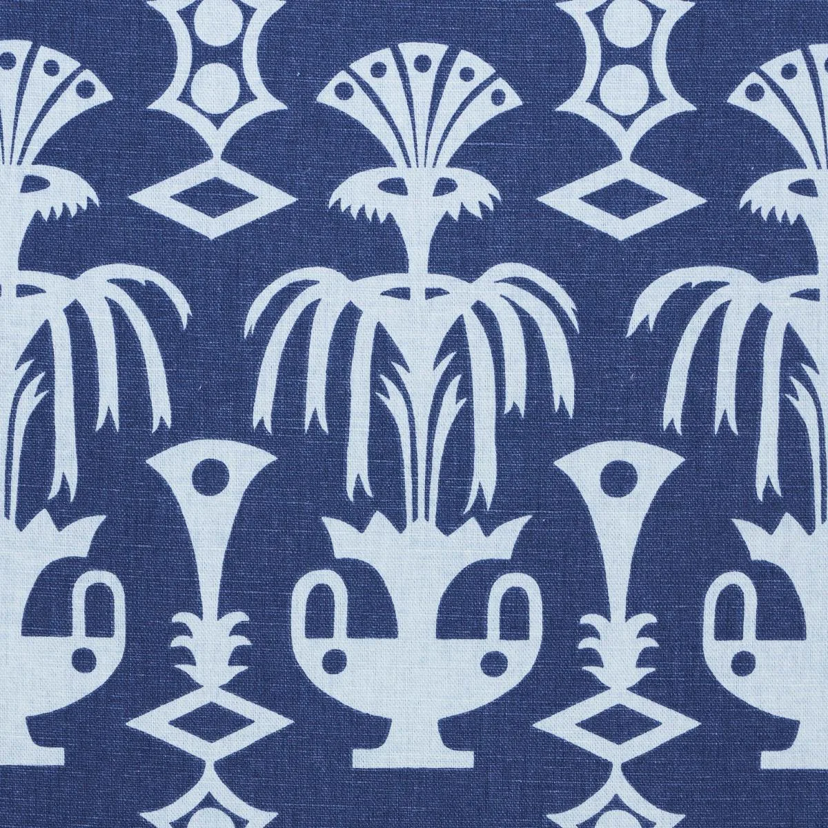 Schumacher 181501 Fountain Grass Blues fabric swatch