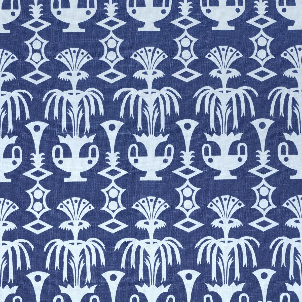Schumacher 181501 Fountain Grass Blues fabric swatch