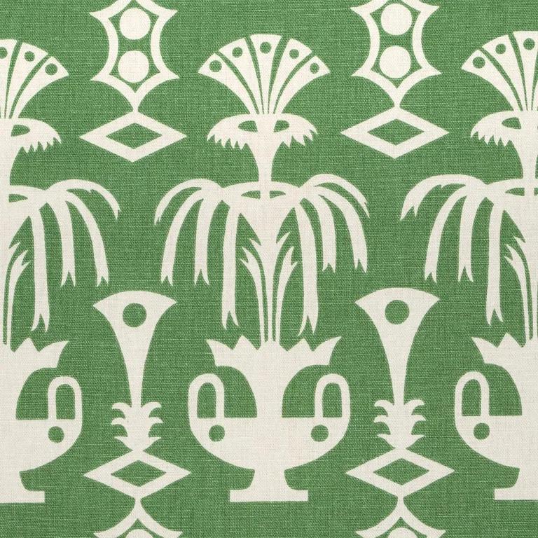 Schumacher 181500 Fountain Grass Green fabric swatch
