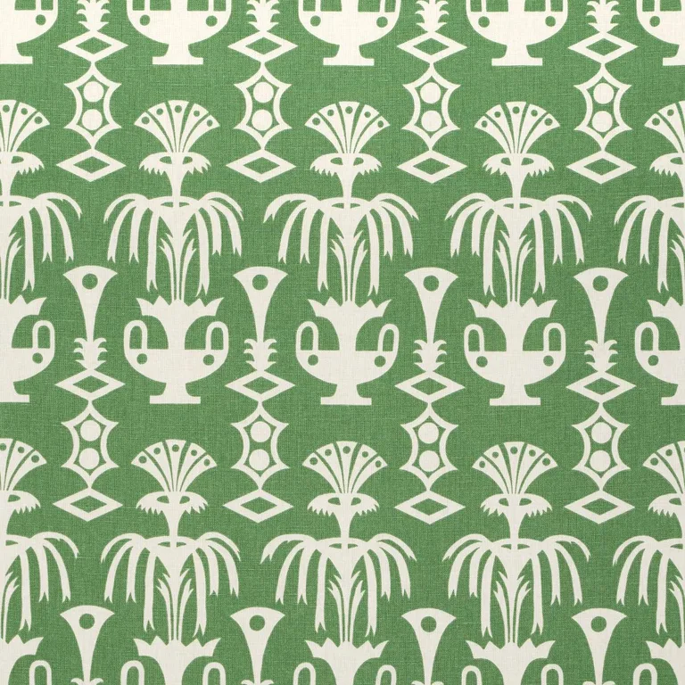 Schumacher 181500 Fountain Grass Green fabric swatch
