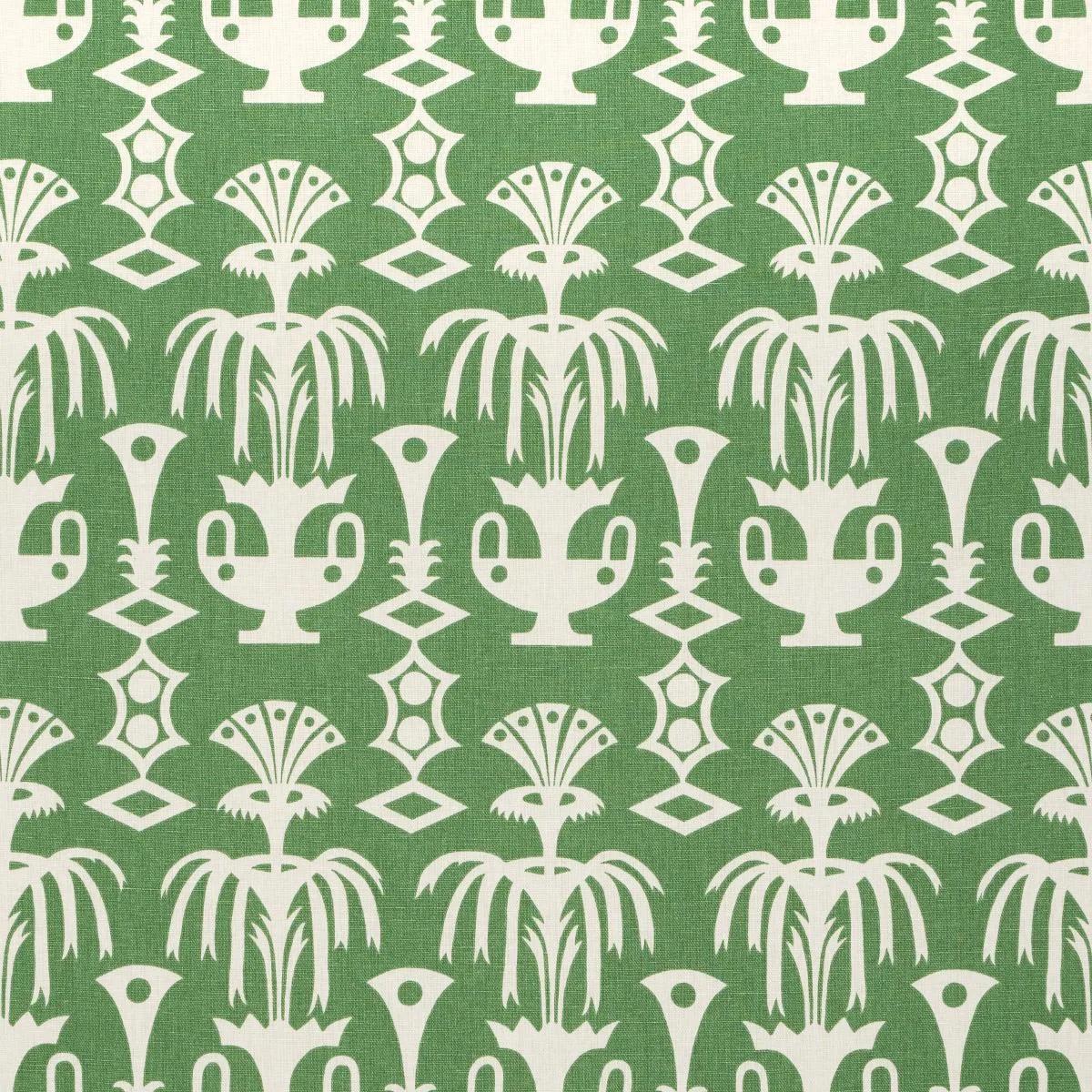 Schumacher 181500 Fountain Grass Green fabric swatch