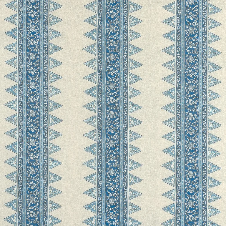Schumacher 180721 Foxglove Indoor/Outdoor Indigo fabric swatch