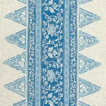 Schumacher 180721 Foxglove Indoor/Outdoor Indigo fabric swatch