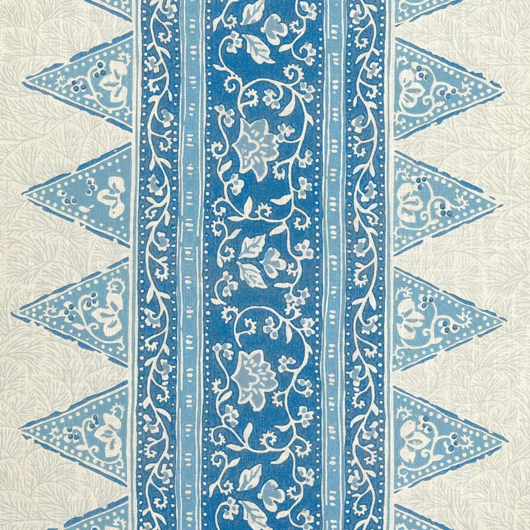Schumacher 180721 Foxglove Indoor/Outdoor Indigo fabric swatch