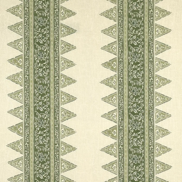 Schumacher 180720 Foxglove Indoor/Outdoor Leaf Green fabric swatch