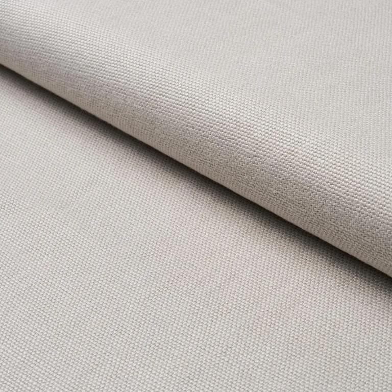 Schumacher 84944 Franc Linen Dove fabric swatch
