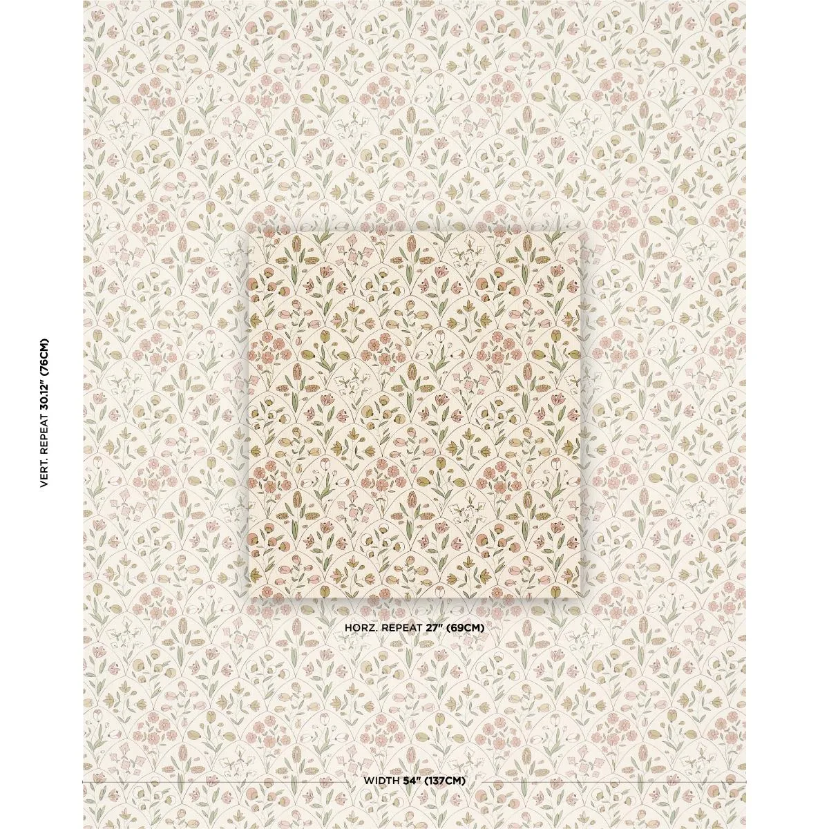 Schumacher 182162 Frances Floral Indoor/Outdoor Petal fabric swatch