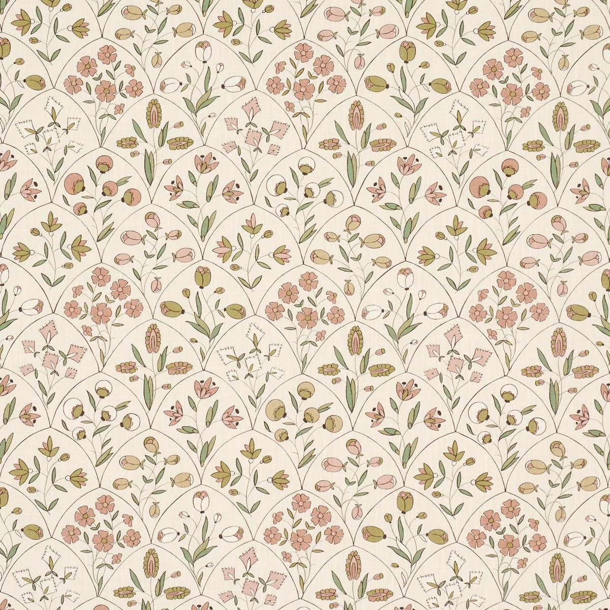 Schumacher 182162 Frances Floral Indoor/Outdoor Petal fabric swatch