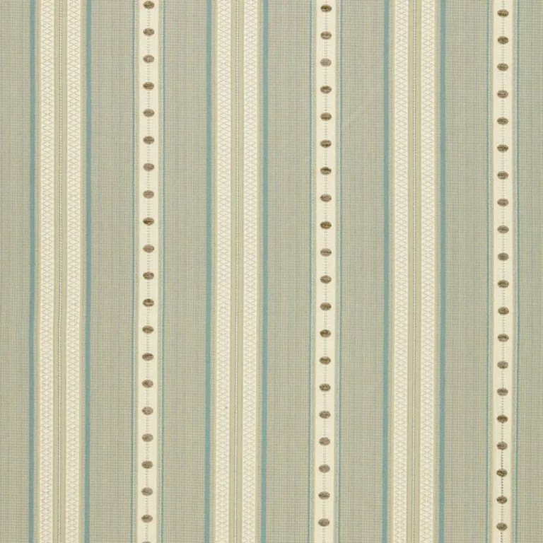 Schumacher 64750 Francesca Stripe Moonstone fabric swatch