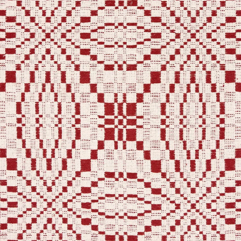 Schumacher 82912 Francestown Coverlet Crimson fabric swatch