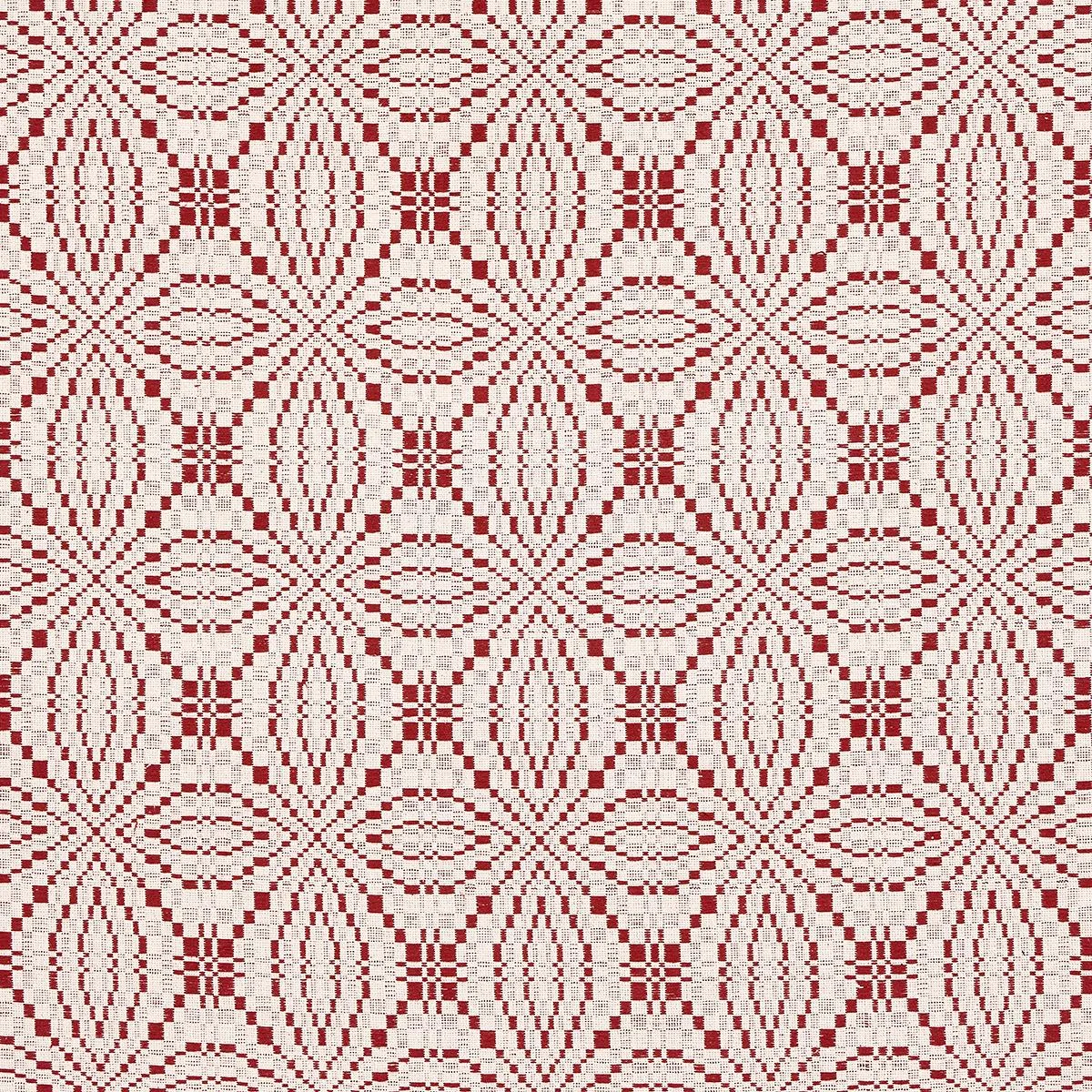 Schumacher 82912 Francestown Coverlet Crimson fabric swatch
