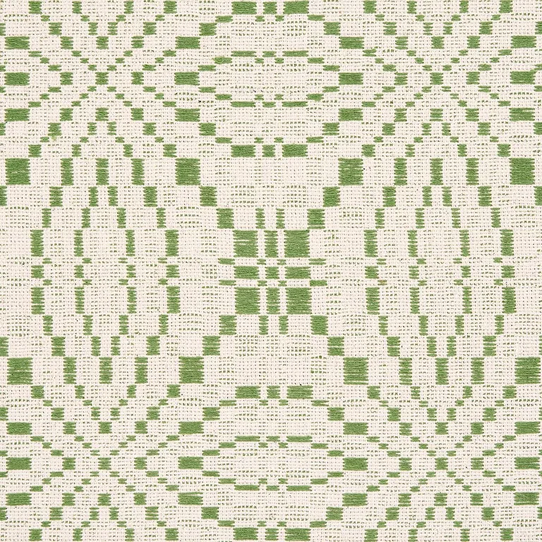 Schumacher 82910 Francestown Coverlet Leaf fabric swatch
