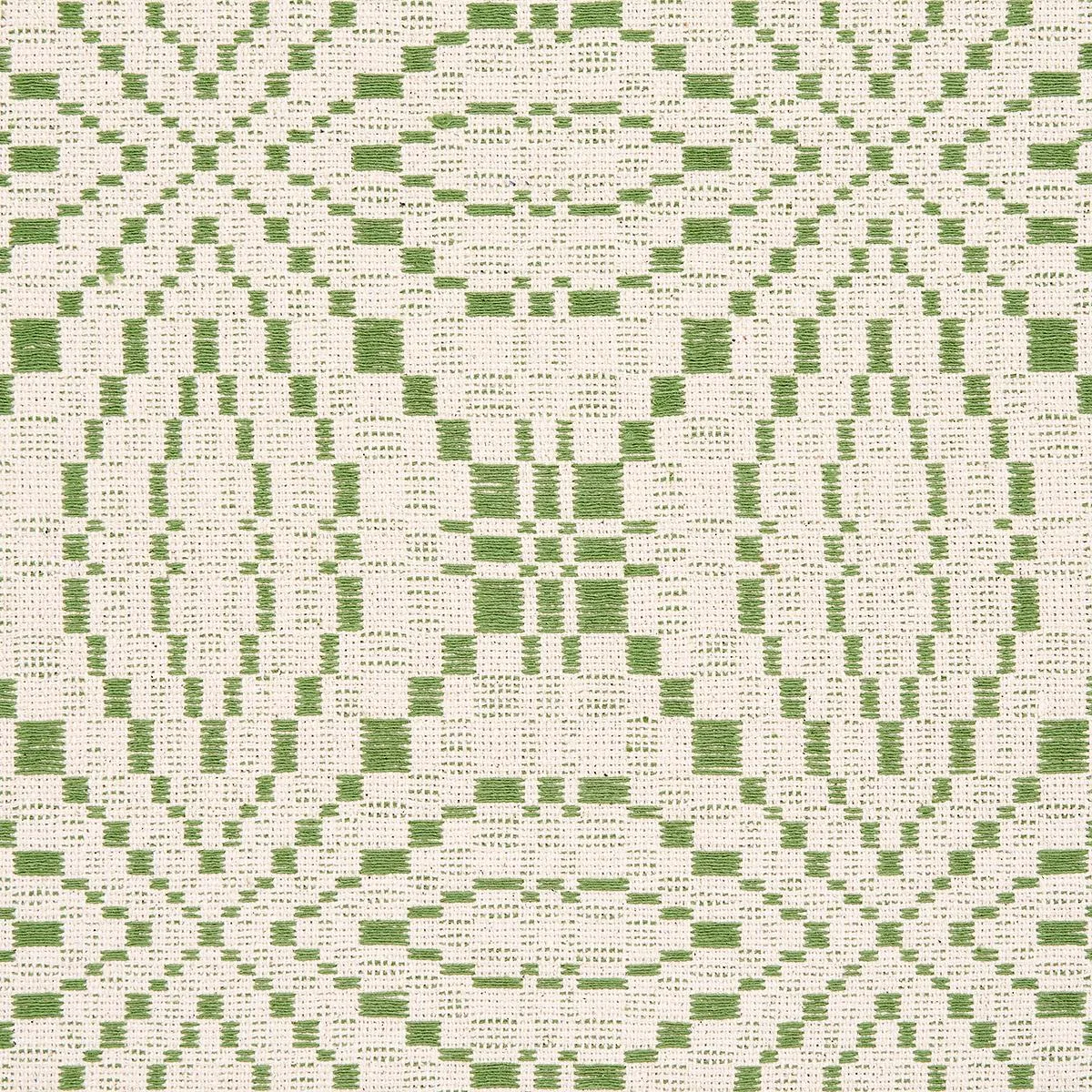 Schumacher 82910 Francestown Coverlet Leaf fabric swatch