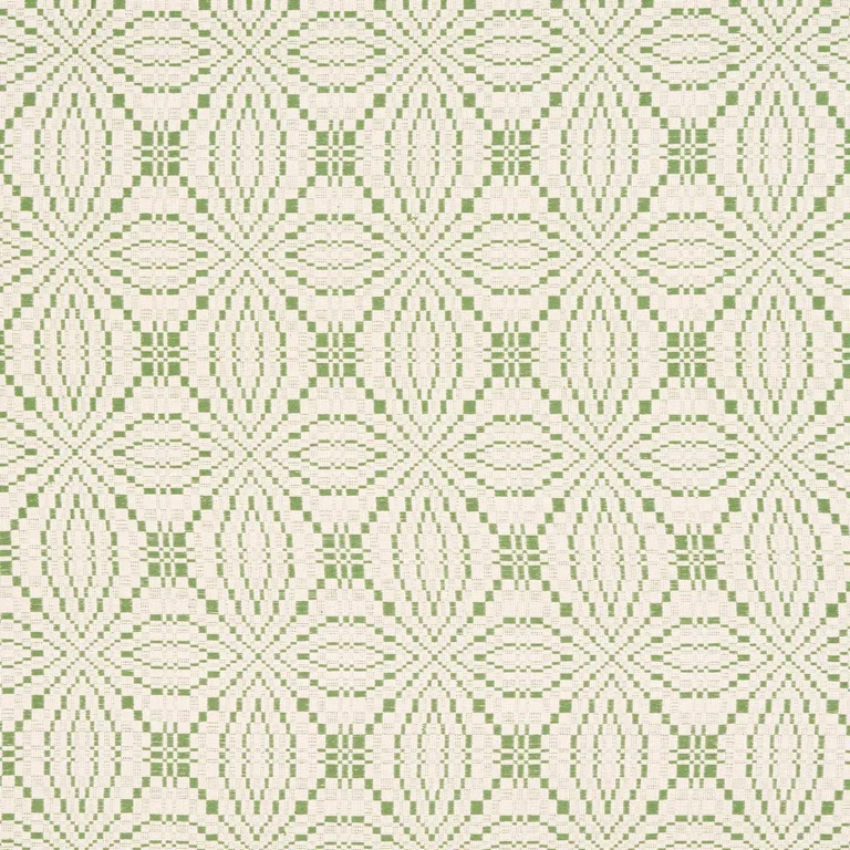 Schumacher 82910 Francestown Coverlet Leaf fabric swatch