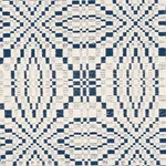 Schumacher 82911 Francestown Coverlet Navy fabric swatch