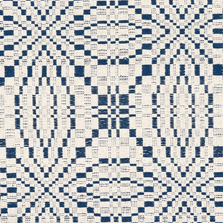 Schumacher 82911 Francestown Coverlet Navy fabric swatch