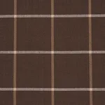 Schumacher 83788 Frannie Windowpane Chocolate fabric swatch