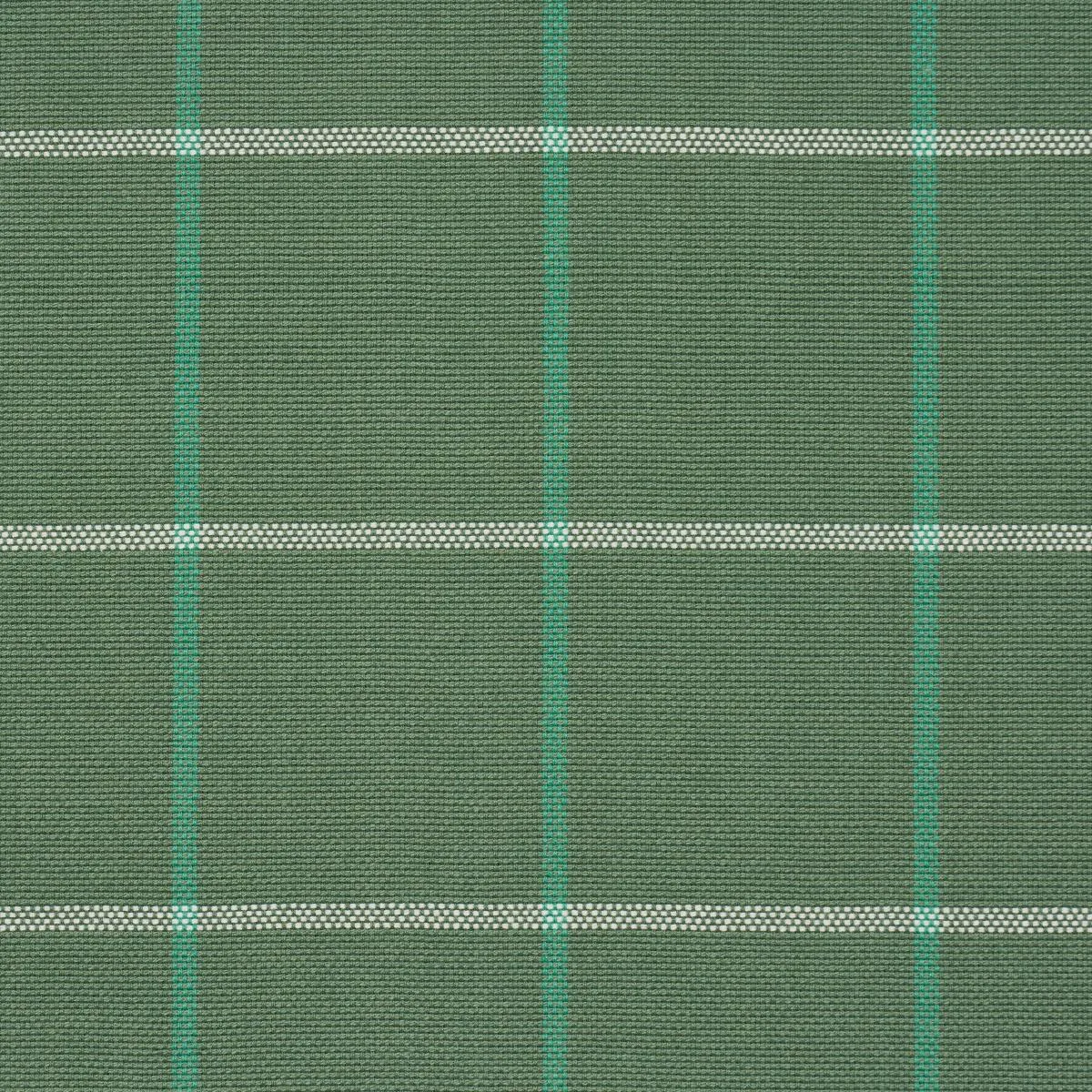 Schumacher 83783 Frannie Windowpane Green fabric swatch