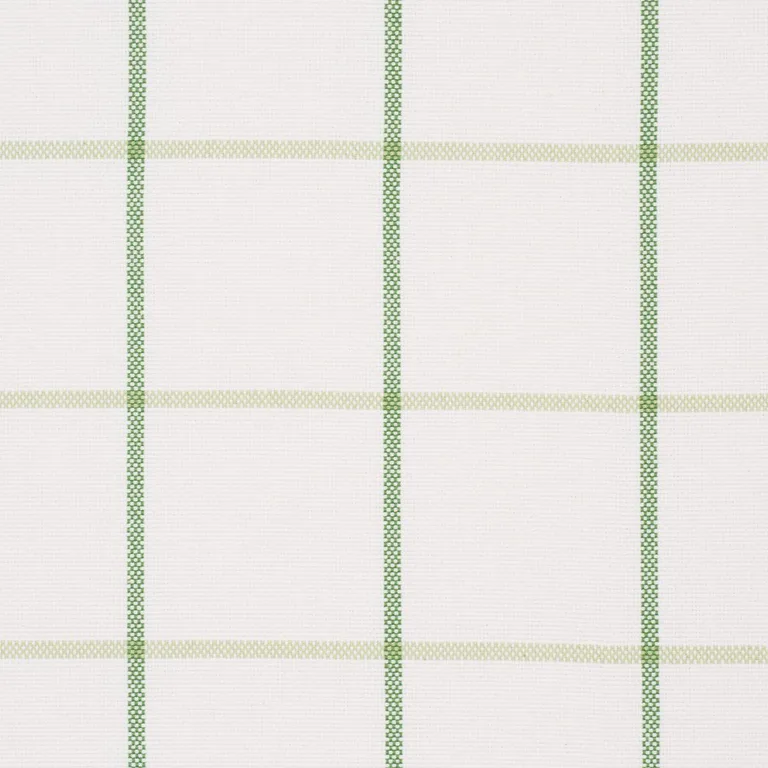 Schumacher 83786 Frannie Windowpane Leaf Green fabric swatch