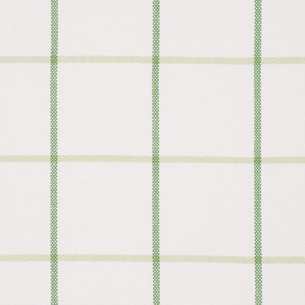 Schumacher 83786 Frannie Windowpane Leaf Green fabric swatch