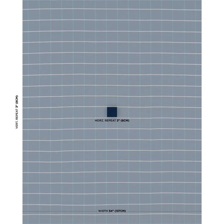 Schumacher 83787 Frannie Windowpane Navy fabric swatch