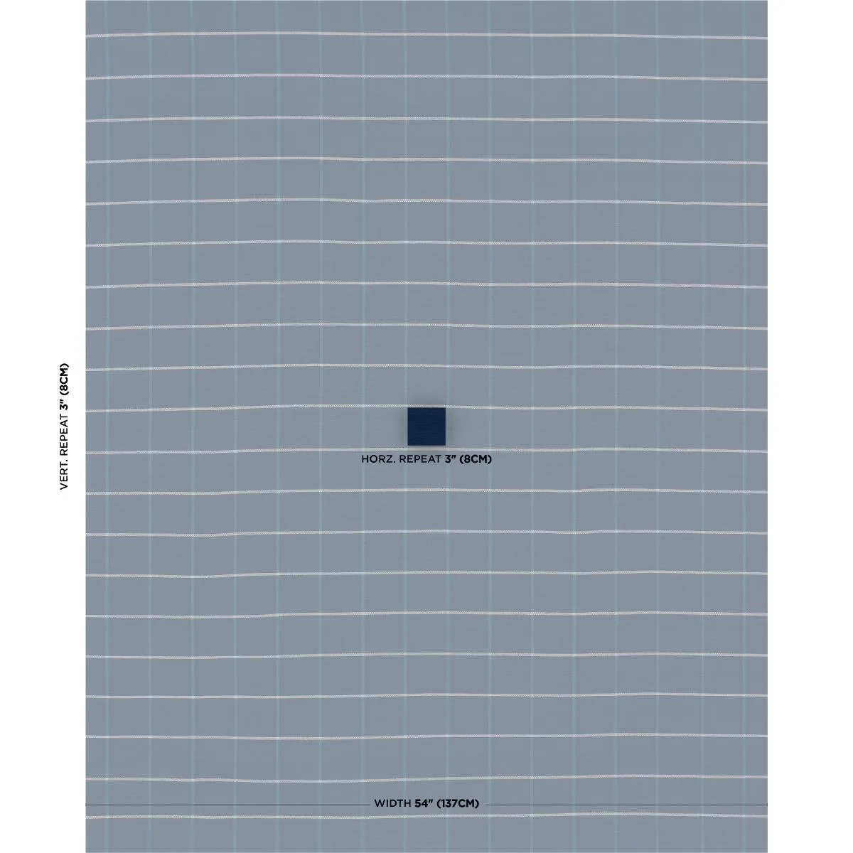 Schumacher 83787 Frannie Windowpane Navy fabric swatch