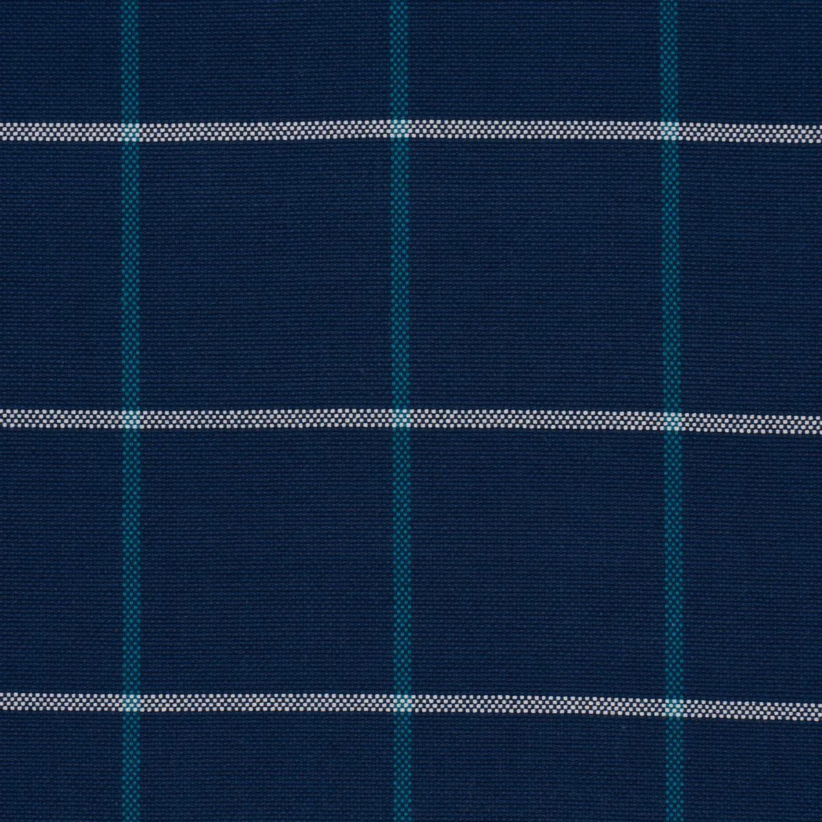 Schumacher 83787 Frannie Windowpane Navy fabric swatch