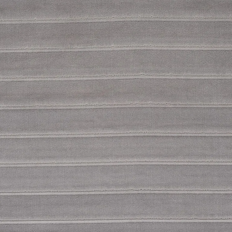 Schumacher 80463 Frederika Channeled Velvet Otter Grey fabric swatch