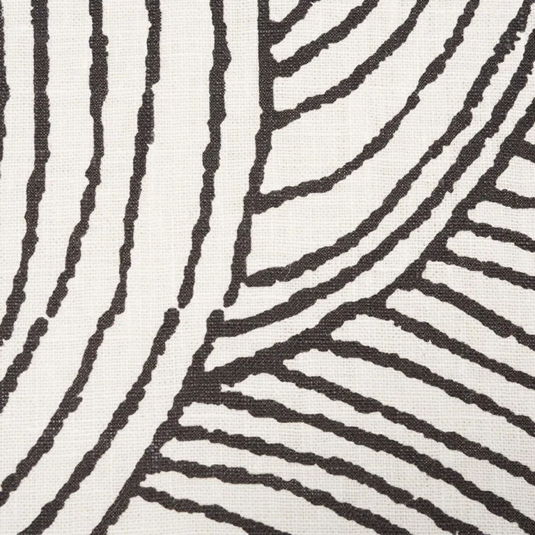 Schumacher 178711 Freeform Black fabric swatch